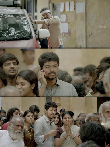 Kaththi meme template with Kathiresan / Jeevanandham (Vijay)