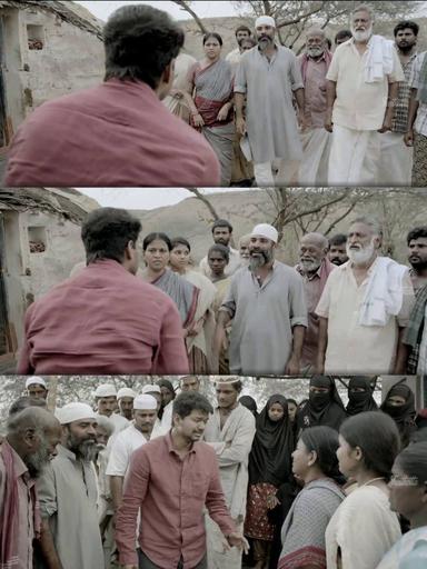 Kaththi meme template with Kathiresan / Jeevanandham (Vijay)