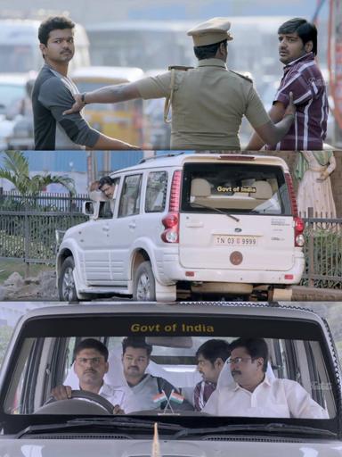 Kaththi meme template with Kathiresan / Jeevanandham (Vijay)