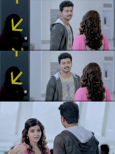 Kaththi meme template with Kathiresan / Jeevanandham (Vijay)