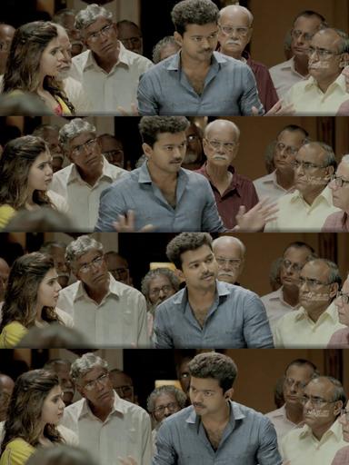 Kaththi meme template with Kathiresan / Jeevanandham (Vijay)