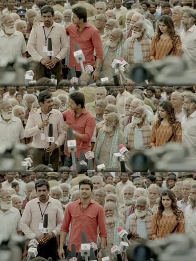 Kaththi meme template with Kathiresan / Jeevanandham (Vijay)