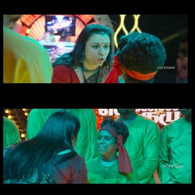 Kavan meme template with Tilak (Vijay Sethupathi) with Malar (Madonna Sebastian)