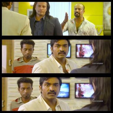 Kavan meme template with Tilak (Vijay Sethupathi) with Malar (Madonna Sebastian)