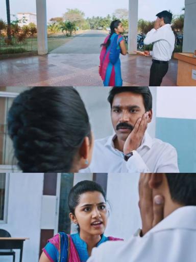 Kodi meme template with Kodi & Anbu (Dhanush) with Rudhra (Trisha Krishnan) with Malathi (Anupama Parameswaran)