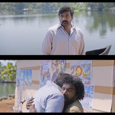 The Great Man meme template with Manikandan (Manikanda Rajan) with Radhakrishnan (Vijay Sethupathi)