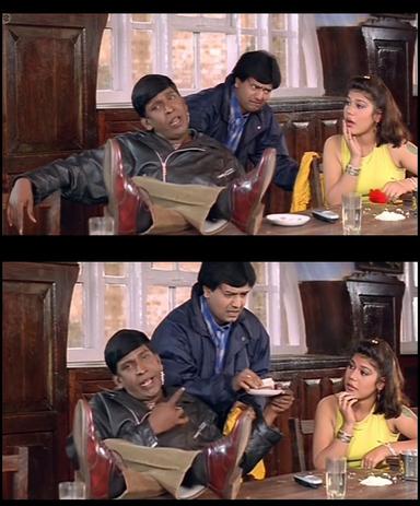 Manadhai Thirudivittai meme template with Deva (Prabhu Deva) with Steve Waugh (Vadivelu) with Valaiyapathi (Vivek)