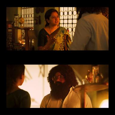 Mark Antony meme template with Janaki (Anitha Sampath) with Chiranjeevi (Selvaraghavan)