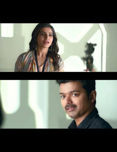 Mersal meme template with Vetrimaaran/ Vetri/ Maaran (Vijay) with Tara (Samantha Ruth Prabhu)