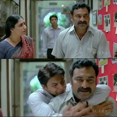 Nanban meme template with Panchavan "Pari" Pariventhan/Kosaksi "Pappu" Pasapugazh (Vijay) with Venkat Ramakrishnan (Srikanth) with Ramakrishnan (Adukalam Naren)