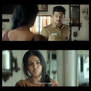 Nenjuku Needhi meme template with Vijayragavan IPS (Udhayanidhi Stalin) with  (Yamini Chander)