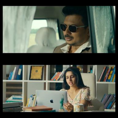 Nenjuku Needhi meme template with Vijayragavan IPS (Udhayanidhi Stalin) with Kurinji (Shivani Rajashekar)