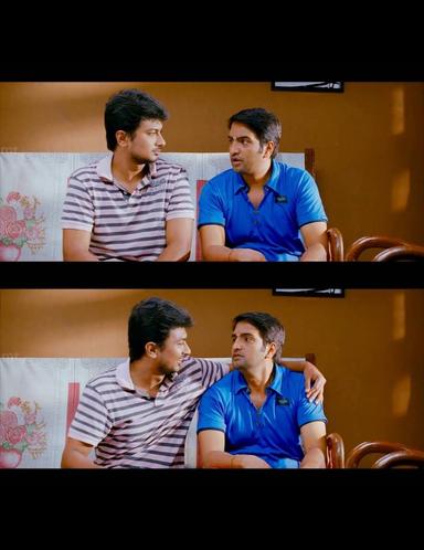 Oru Kal Oru Kannadi meme template with Saravanan (Udhayanidhi Stalin) with Parthasarathy (Santhanam)