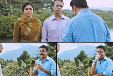 Papanasam meme template with Suyambulingam (Kamal Haasan) with IG Geetha Prabhakar (Asha Sarath)