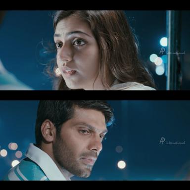 Raja Rani meme template with John (Arya) with Keerthana (Nazriya Nazim Fahadh)