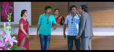 RajiniMurugan meme template with Rajini Murugan (Sivakarthikeyan) with PK Soori (Soori) with Karthiga Devi (K.D) (Keerthy Suresh)