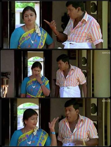 Sillunu Oru Kaadhal meme template with Comedian (Vadivelu)