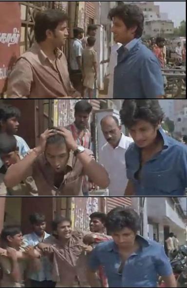 Siva Manasula Sakthi meme template with Siva (Jiiva) with Vivek (Santhanam)