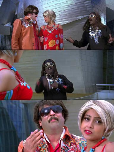 Sivaji: The Boss meme template with Sivaji Arumugam (Rajinikanth) with Arivu (Vivek)