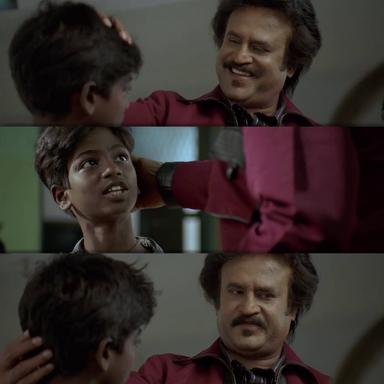 Sivaji: The Boss meme template with Sivaji Arumugam (Rajinikanth) with Arivu (Vivek)