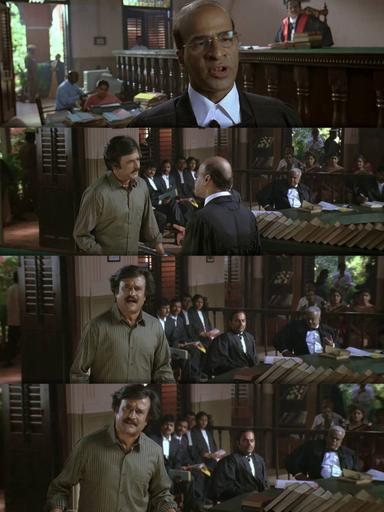 Sivaji: The Boss meme template with Sivaji Arumugam (Rajinikanth) with Arivu (Vivek)