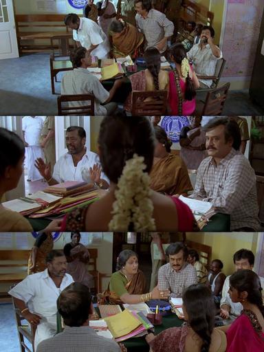 Sivaji: The Boss meme template with Sivaji Arumugam (Rajinikanth) with Arivu (Vivek)