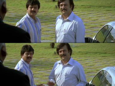 Sivaji: The Boss meme template with Sivaji Arumugam (Rajinikanth) with Arivu (Vivek)