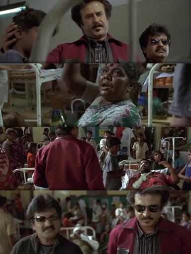 Sivaji: The Boss meme template with Sivaji Arumugam (Rajinikanth) with Arivu (Vivek)