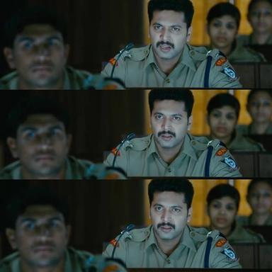 Thani Oruvan meme template with Mithran IPS (Jayam Ravi) with Dr. Siddharth Abhimanyu (Arvind Swamy)