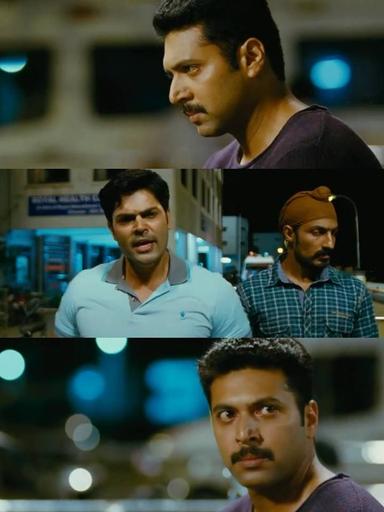 Thani Oruvan meme template with Mithran IPS (Jayam Ravi) with Dr. Siddharth Abhimanyu (Arvind Swamy)