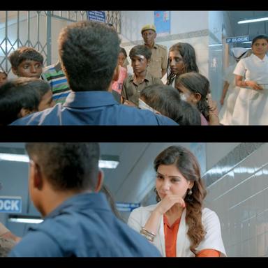 Theri meme template with Joseph Kuruvilla/Vijay Kumar/ Dharmeshwar (Vijay) with Mithra (Samantha Ruth Prabhu)