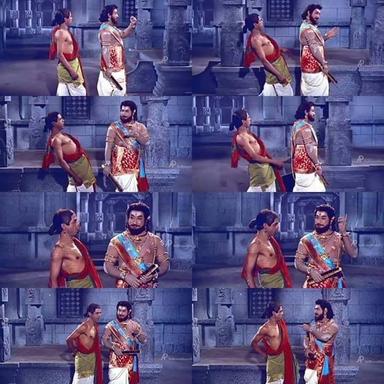 Thiruvilayadal meme template with Lord Shiva in Different Disguises (Sivaji Ganesan) with Tharumi (Nagesh)