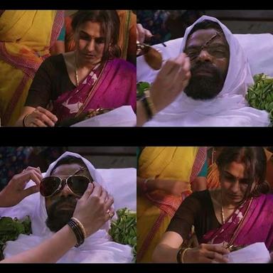 Vada Chennai meme template with Anbu (Dhanush) with Chandra (Andrea Jeremiah) with Rajan (Ameer)