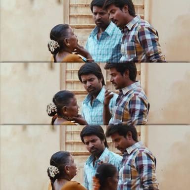 Varuthapadatha Valibar Sangam meme template with Bosepandi (Sivakarthikeyan) with Kodi (Soori)