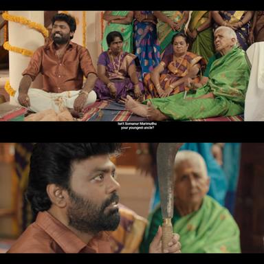 Veeran meme template with Selvi's Groom Prospect (Tha. Muruganantham)