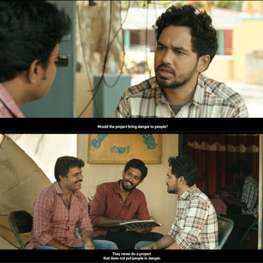 Veeran meme template with Kumaran / Veeran (HipHop Tamizha Adhi) with Sakkarai (Sassi Selvaraj)