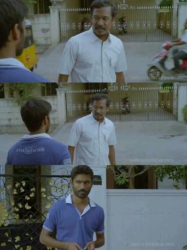 Velaiyilla Pattathari meme template with Raghuvaran (Dhanush) with Krishnamoorthy (Samuthirakani)