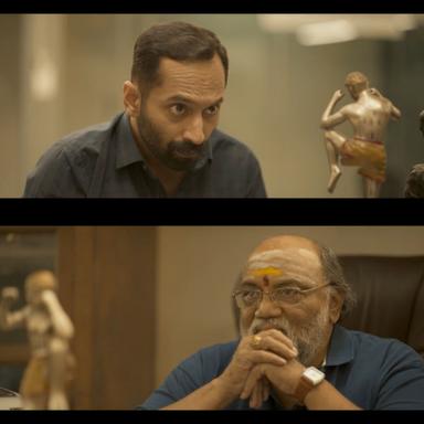 Vikram meme template with Amar (Fahadh Faasil) with Uppiliappan (Santhana Bharathi)