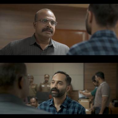 Vikram meme template with Amar (Fahadh Faasil) with Police Chief Jose (Chemban Vinod Jose)