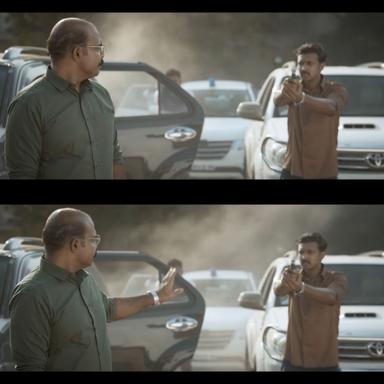 Vikram meme template with Police Chief Jose (Chemban Vinod Jose)