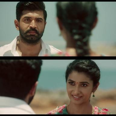 Yaanai meme template with  (Arun Vijay) with  (Priya Bhavani Shankar)