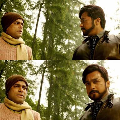 24 meme template with Sethuraman, Athreya and Manikandan (Suriya) with Sathyabama (Samantha Ruth Prabhu)
