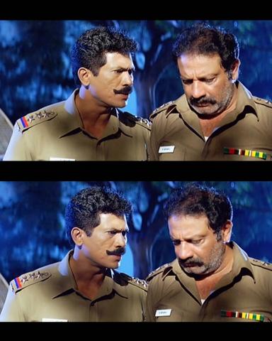Aanai meme template with  (O. A. K. Sundar) with  (Mahadevan)