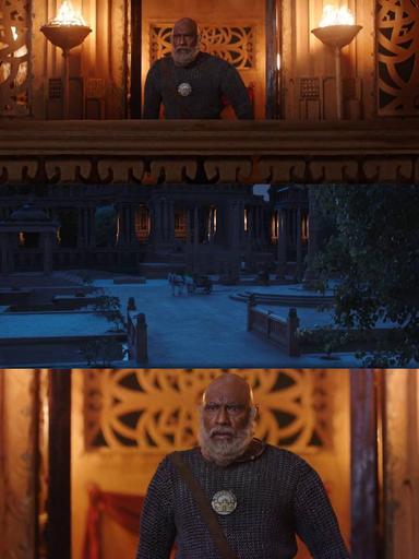 Bāhubali: The Beginning meme template with Kattappa (Sathyaraj)