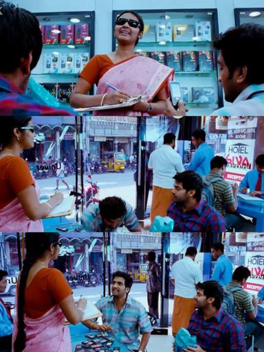 Boss Engira Baskaran meme template with Bhaskaran (Arya) with Nallathambi (Santhanam)