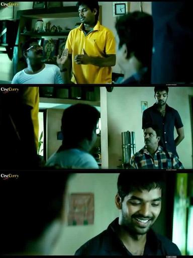 Chennai 600028 meme template with Raghuvaran 'Raghu' (Jai Sampath) with Pazhani (Nithin Sathya)