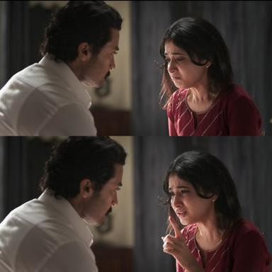Etharkkum Thunindhavan meme template with Kannabiran (Suriya) with Aadhini (Priyanka Arul Mohan)