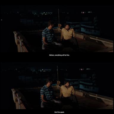 Good Night meme template with Mohan (K. Manikandan) with  (Ramesh Thilak)