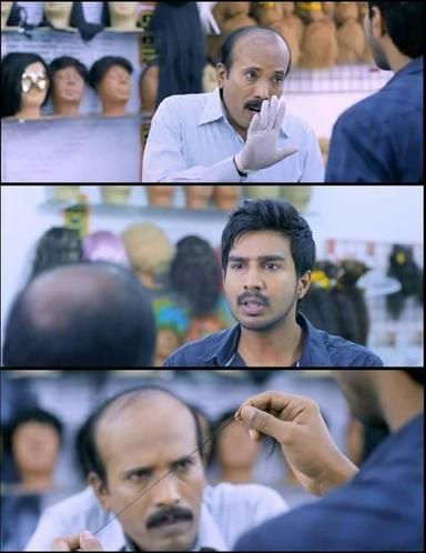 Indru Netru Naalai meme template with Elango (Vishnu Vishal)