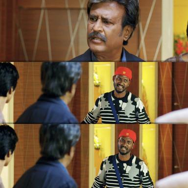 Kabali meme template with 'Kabali' Kabaliswaran (Rajinikanth)